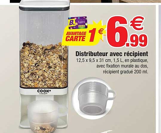 distributeur avec récipient cook concept