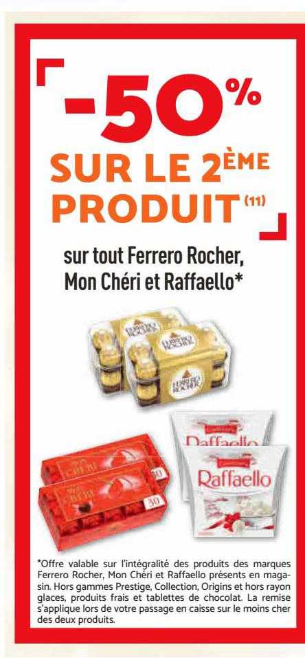 ferrero rocher, mon chéri et raffaello