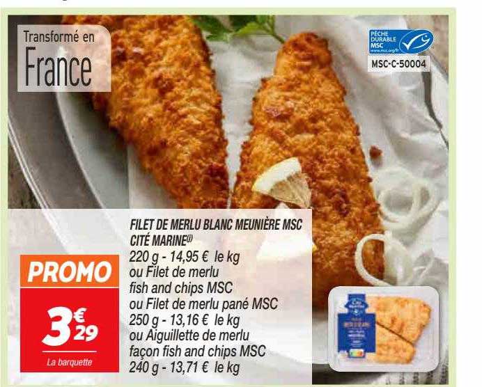 filet de merlu blanc meunière msc cité marine