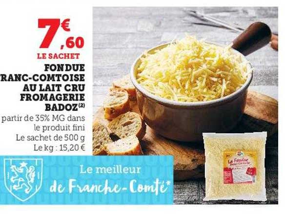 fondue franc-comtoise au lait cru fromagerie badoz