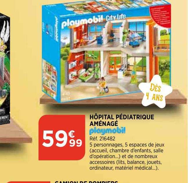hôpital pédiatrique aménagé playmobil