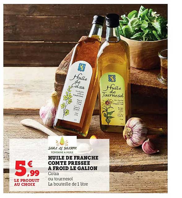 huile de franche comté pressée à froid le galion