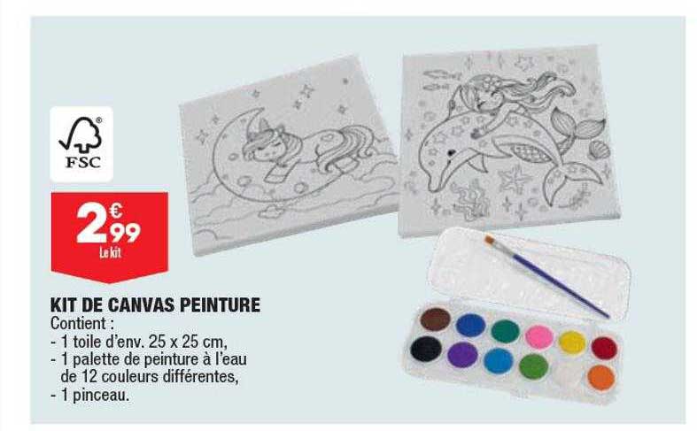 kit de canvas peinture