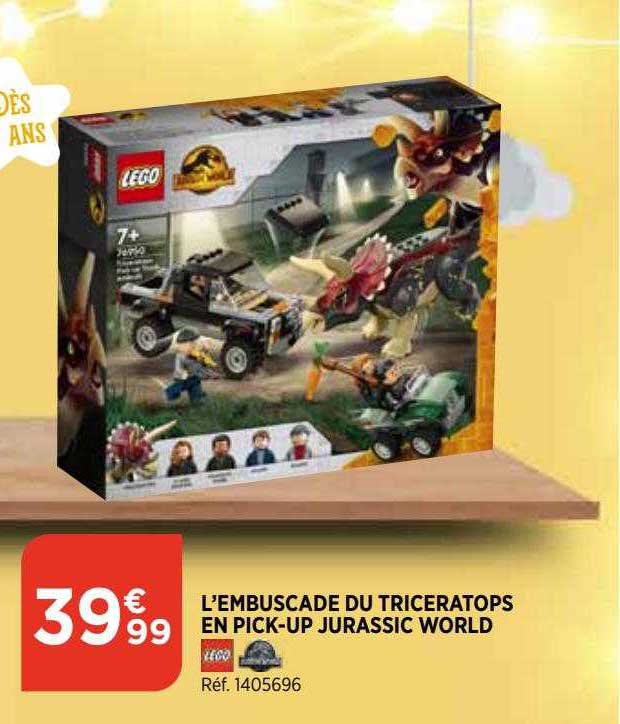 l'embuscade du triceratops en pick-up jurassic world