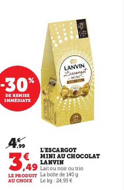 l'escargot mini au chocolat lanvin