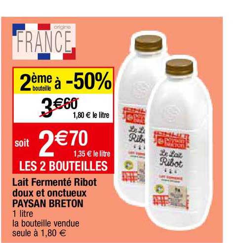 lait fermenté ribot doux et onctueux paysan breton