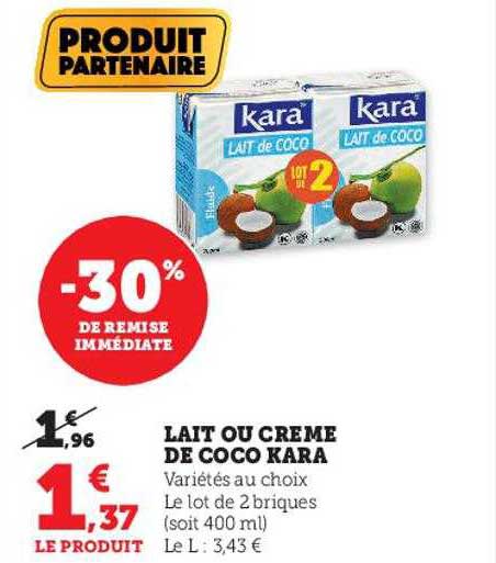 Lait Ou Crème De Coco Kara