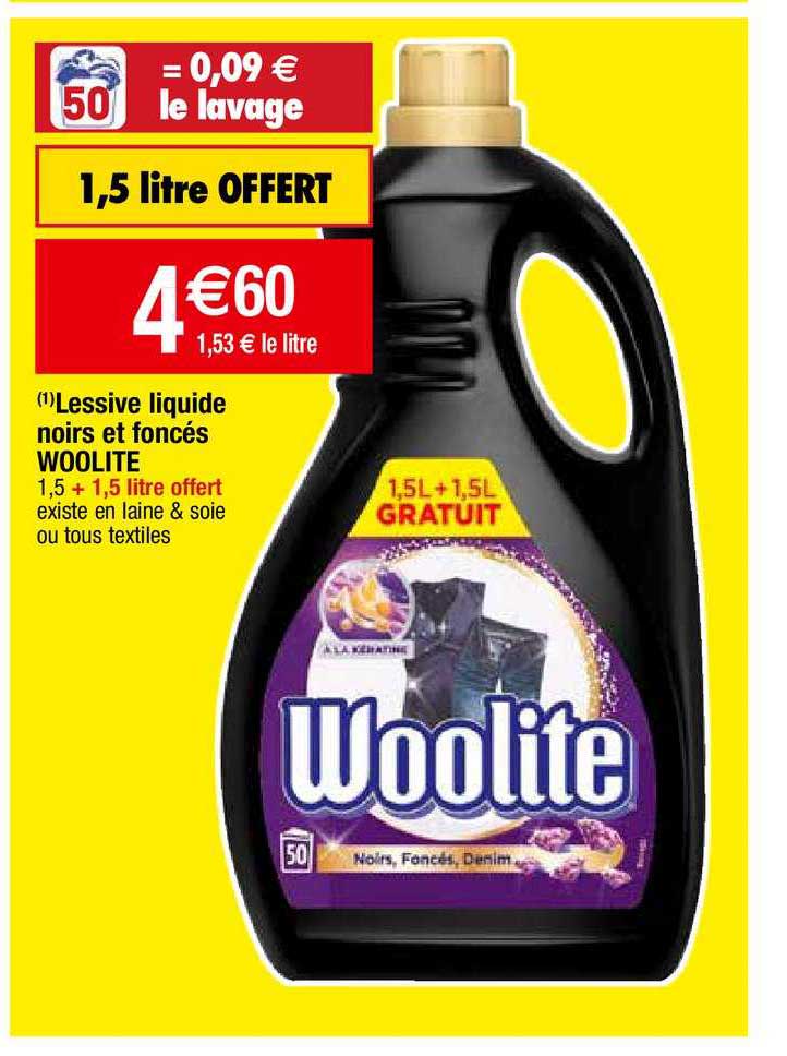 lessive liquide noirs et foncés woolite