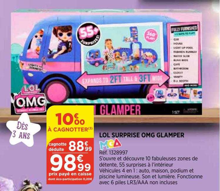 lol surprise omg glamper mga