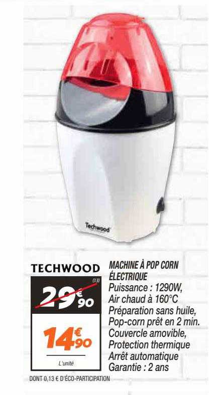 machine à pop corn électrique techwood