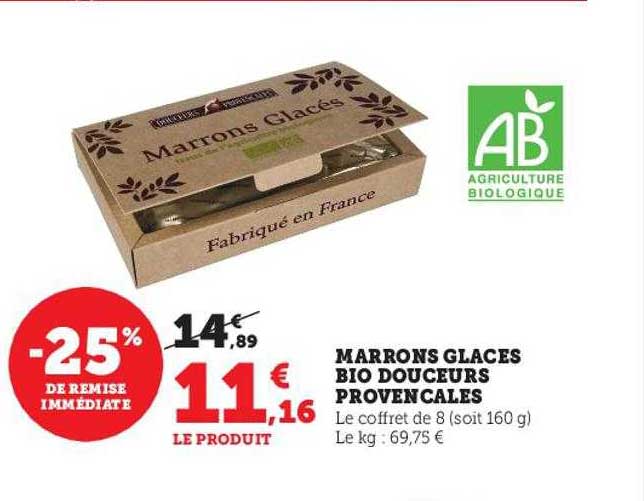 marrons glacés bio douceurs provençales
