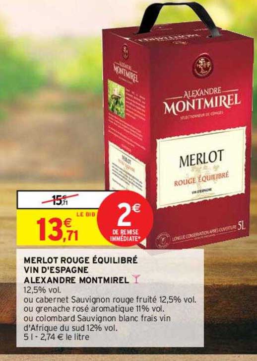 merlot rouge équilibré vin d'espagne alexandre montmirel