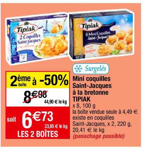 mini coquilles saint-jacques à la bretonne tipiak