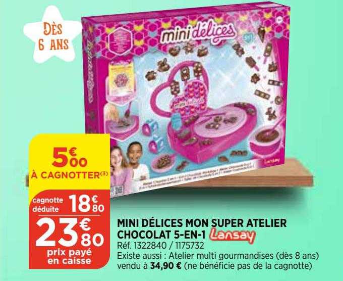 mini délices mon super atelier chocolat 5-en-1 lansay