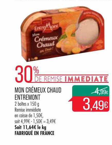 mon crémeux chaud entremont
