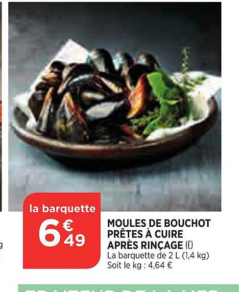 moules de bouchot prêtes à cuire après rinçage
