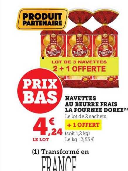 navettes au beurre frais la fournée dorée