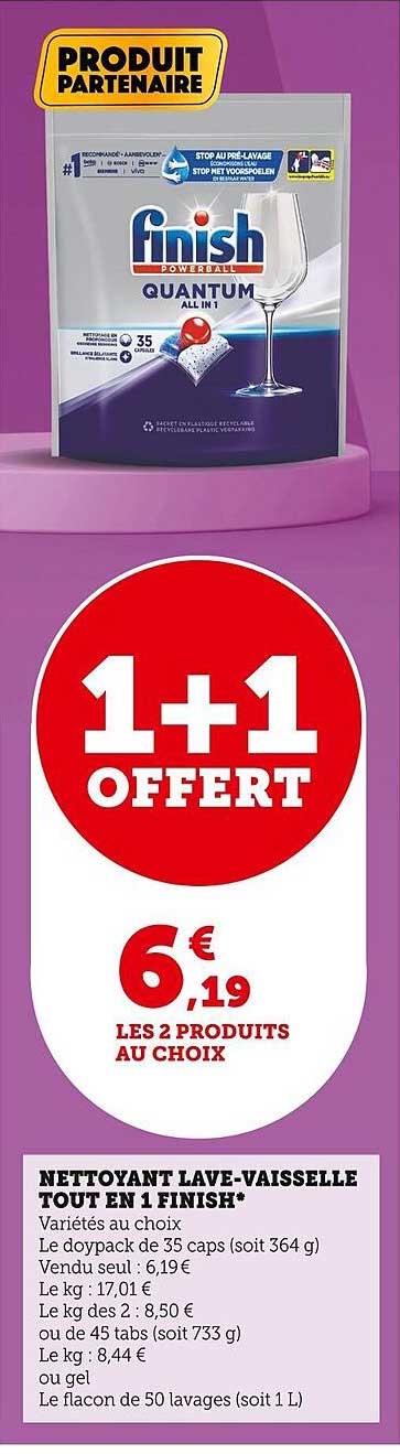 Nettoyant Lave-vaisselle Tout En 1 Finish