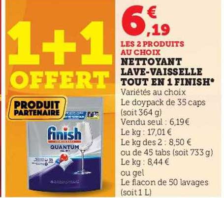 nettoyant lave-vaisselle tout en 1 finish