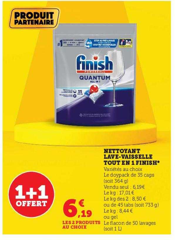 nettoyant lave-vaisselle tout en 1 finish