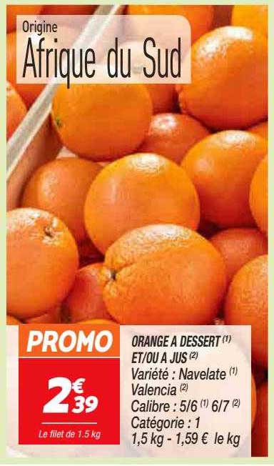 orange à dessert et-ou à jus