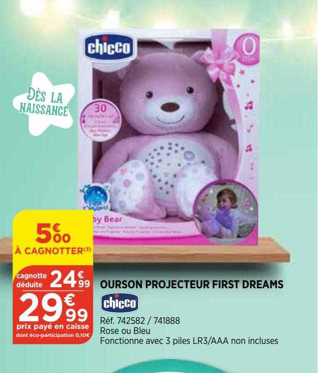 ourson projecteur first dreams chicco