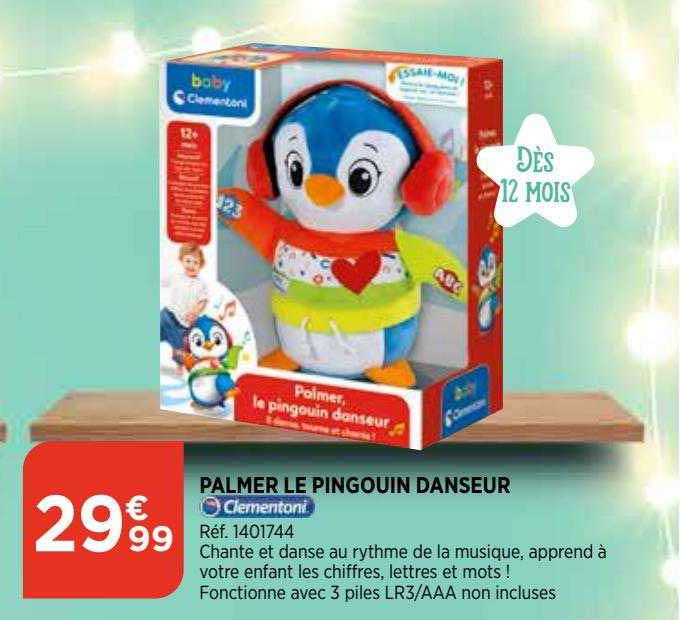 palmer le pingouin danseur clementoni