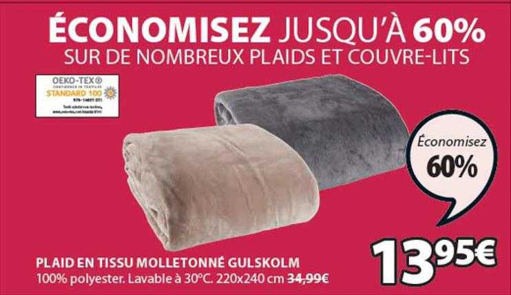 Plaid En Tissu Molletonné Gulskolm