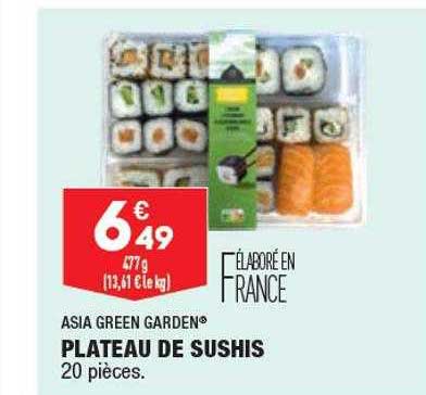 plateau de sushis asia green garden