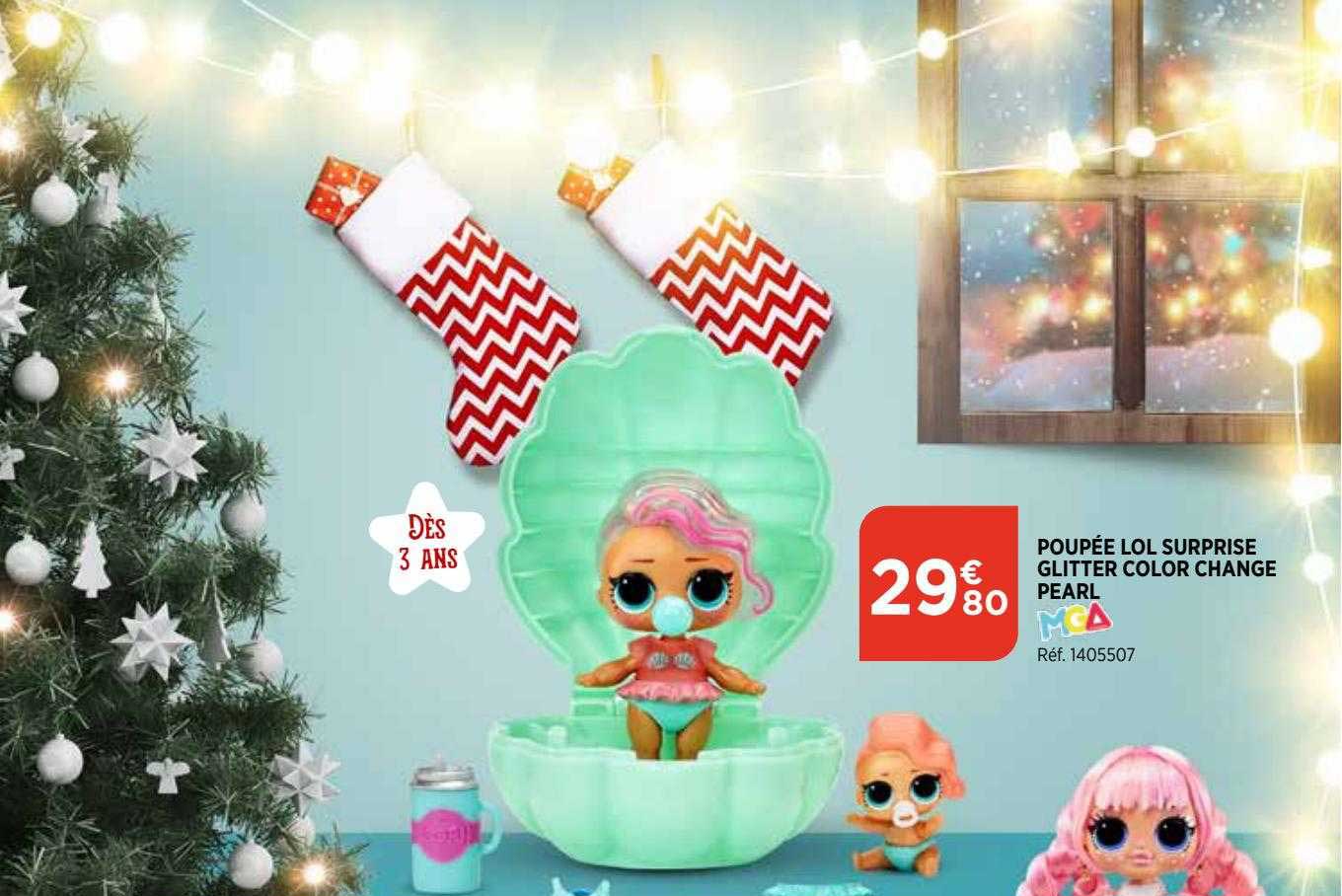 poupée lol surprise glitter color change pearl mga