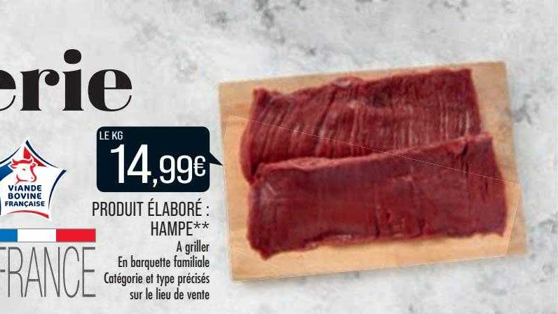 produit élaboré : hampe