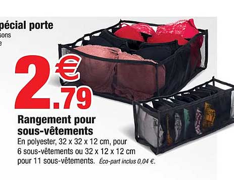 rangement pour sous-vêtements