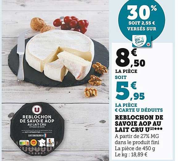 Reblochon De Savoie Aop Au Lait Cru U