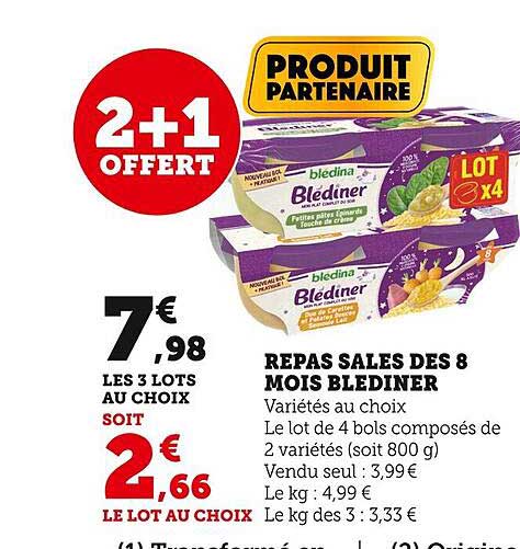 Repas Salés Dès 8 Mois Blédiner