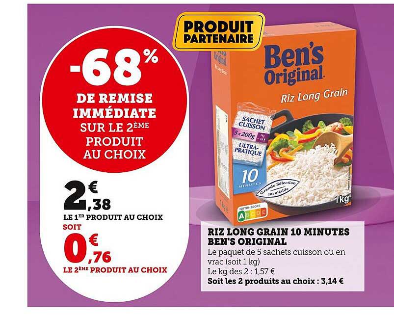 riz long grain 10 minutes ben's original