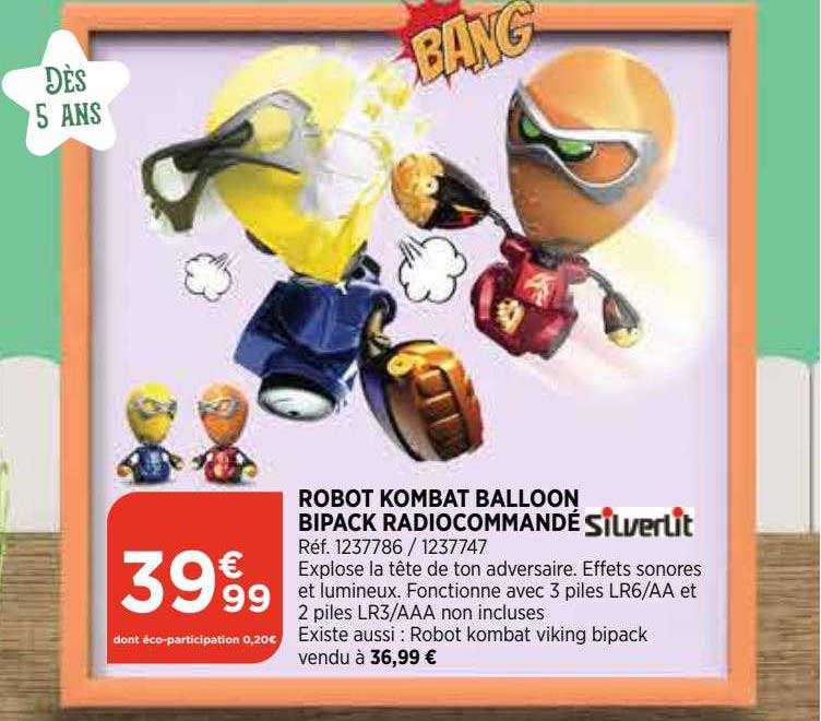 Robot Kombat Balloon Bipack Radiocommandé Silverlit