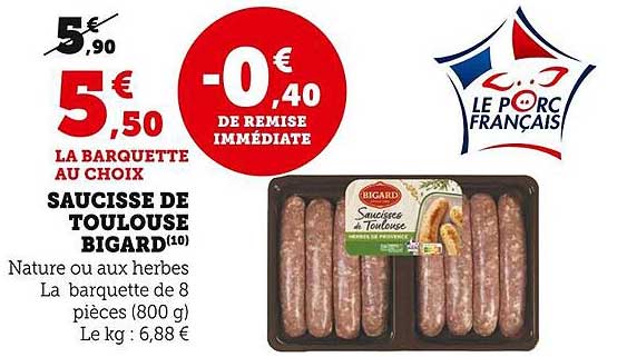 Saucisse De Toulous Bigard