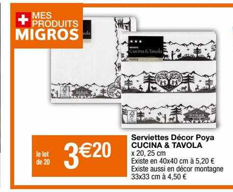 serviettes décor poya cucina & tavola