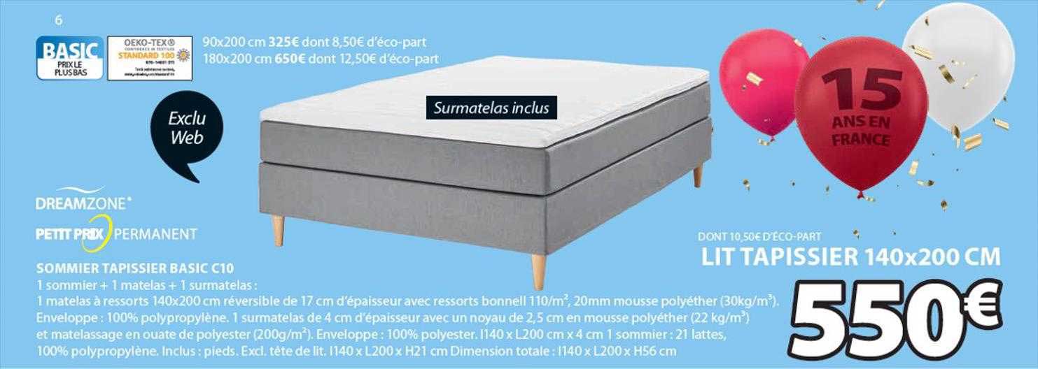 sommier tapissier basic c10