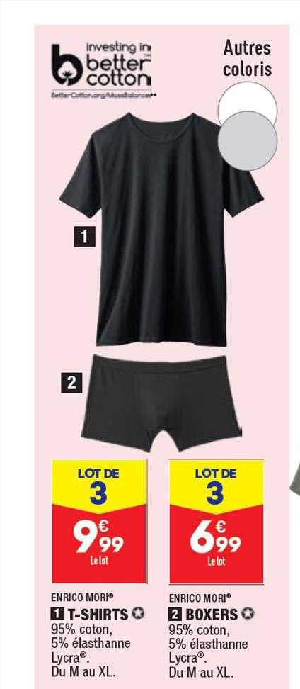 t-shirts enrico mori, boxers enrico mori