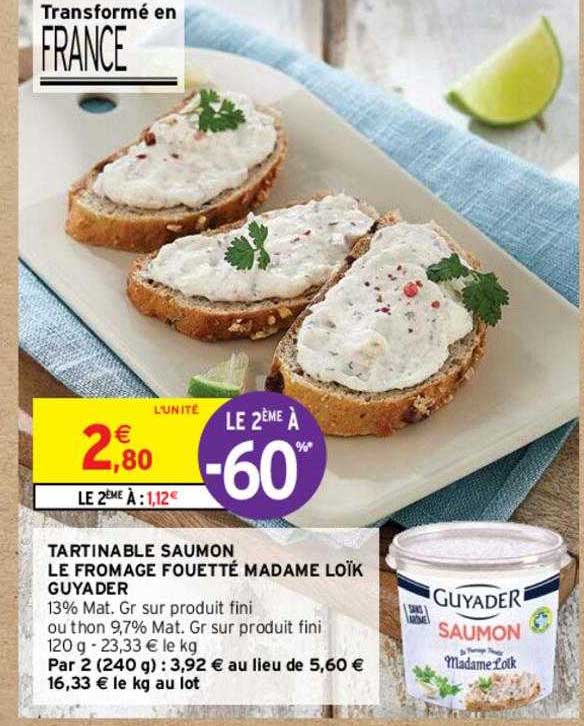 tartinable saumon le fromage fouetté madame loïk guyader