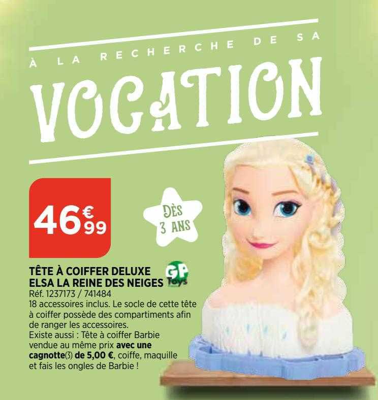 tête à coiffer deluxe elsa la reine des neiges gp toys