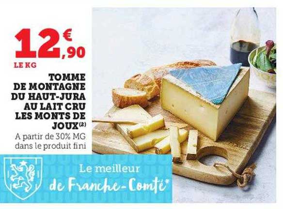 tomme de montagne du haut-jura au lait cru les monts de joux