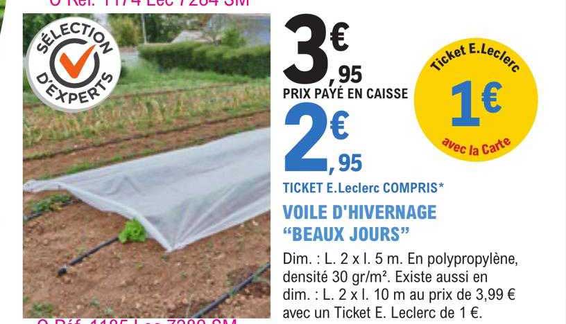 voile d'hivernage "beaux jours"