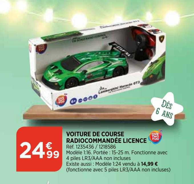 voiture de course radiocommandée licence one two fun