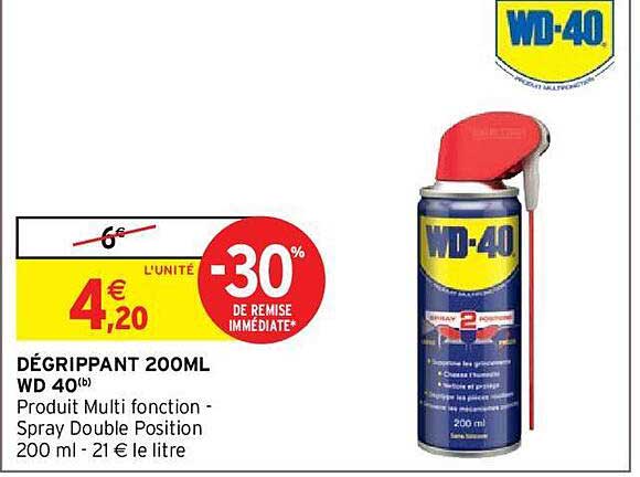 -30% de remise immédiate dégrippant 200ml wd 40