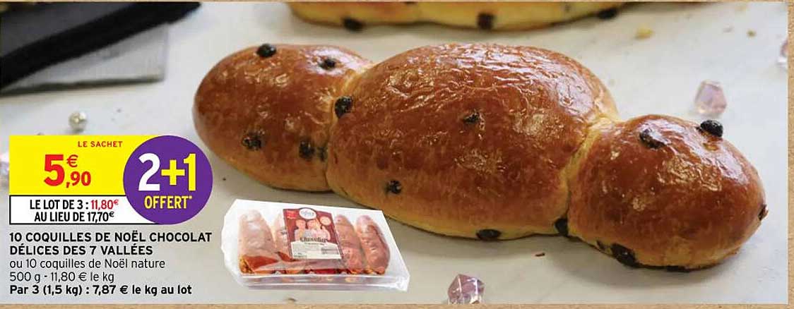 10 Coquilles De Noël Chocolat Délices Des 7 Vallées