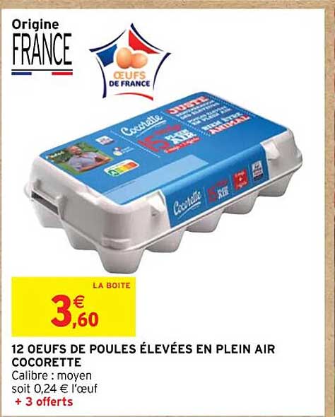 12 Oeufs  De Poules élevées En Plein  Air  Cocorette