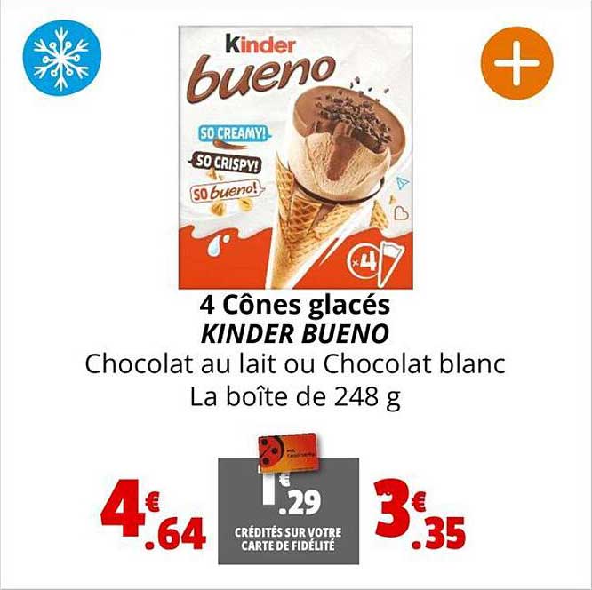 4 Cônes Glacés Kinder Bueno