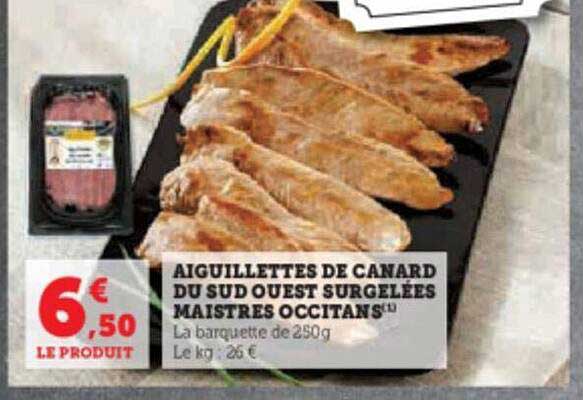 aiguillettes de canard du sud ouest surgelées maistres occitans